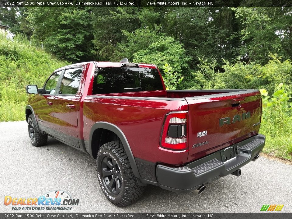 2022 Ram 1500 Rebel Crew Cab 4x4 Delmonico Red Pearl / Black/Red Photo #9