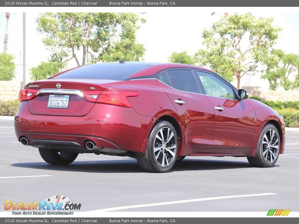 2018 Nissan Maxima SL Carnelian Red / Charcoal Photo #5