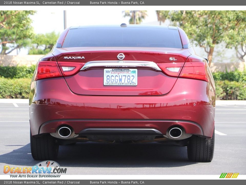 2018 Nissan Maxima SL Carnelian Red / Charcoal Photo #6