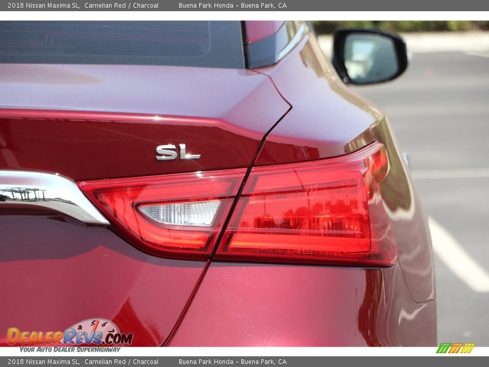 2018 Nissan Maxima SL Carnelian Red / Charcoal Photo #7