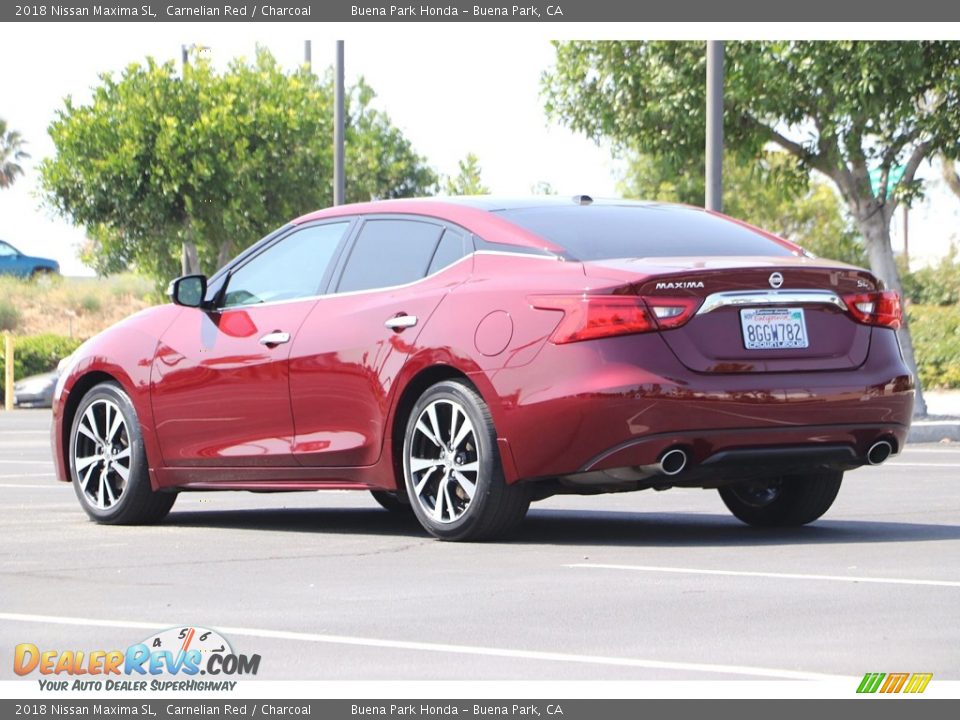 2018 Nissan Maxima SL Carnelian Red / Charcoal Photo #8