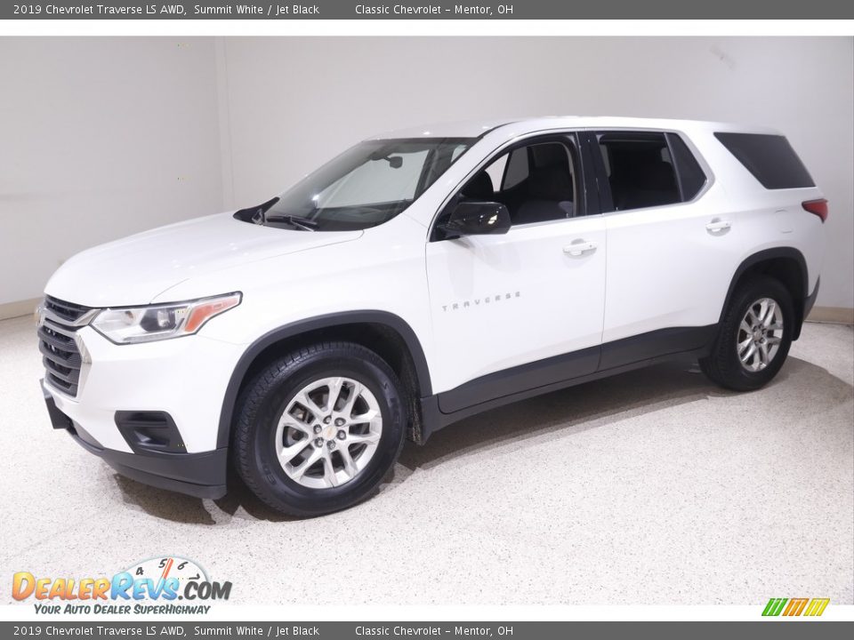 2019 Chevrolet Traverse LS AWD Summit White / Jet Black Photo #3