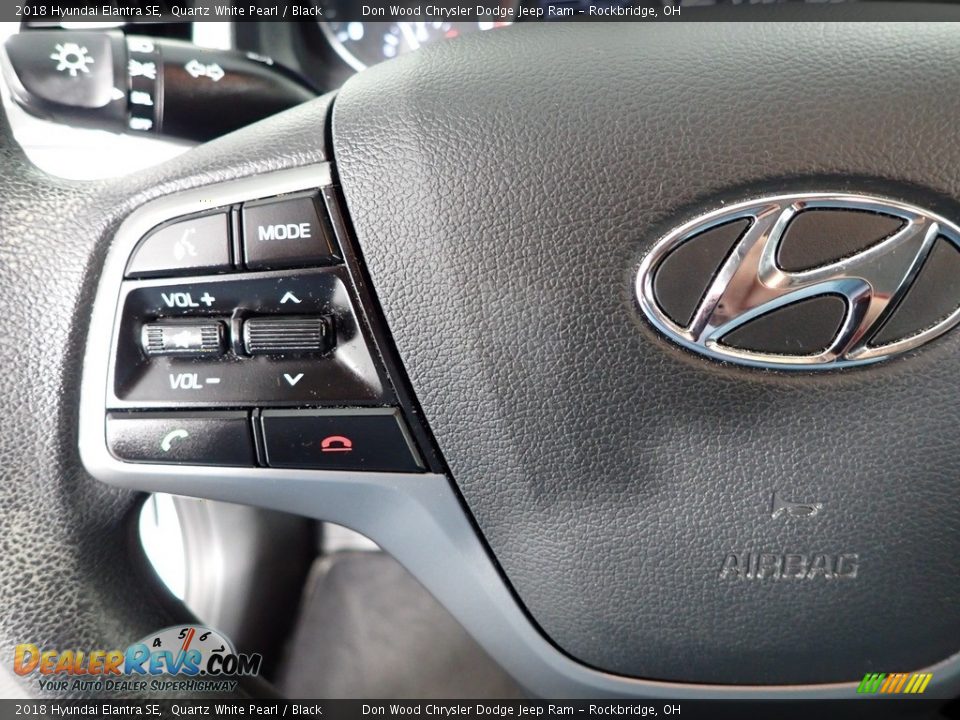 2018 Hyundai Elantra SE Quartz White Pearl / Black Photo #14