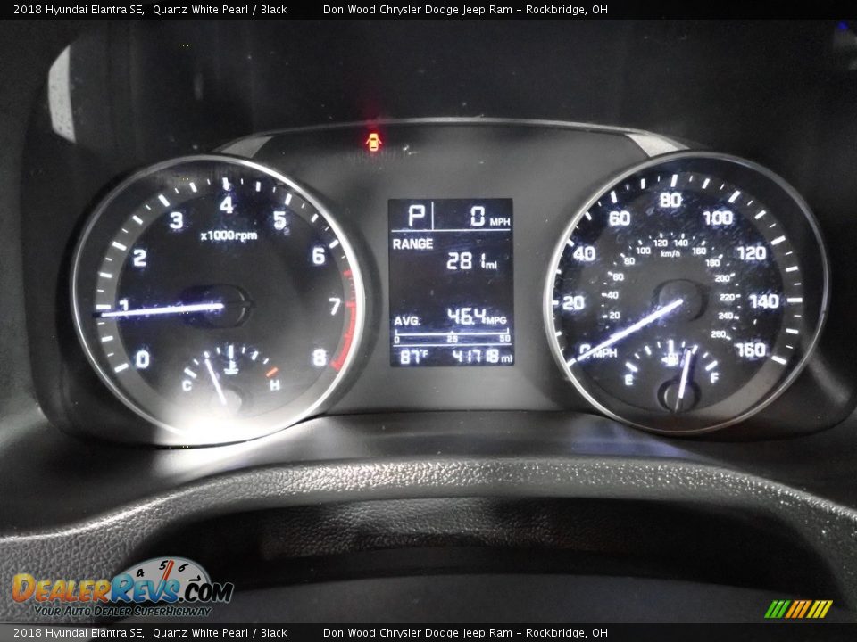 2018 Hyundai Elantra SE Quartz White Pearl / Black Photo #16