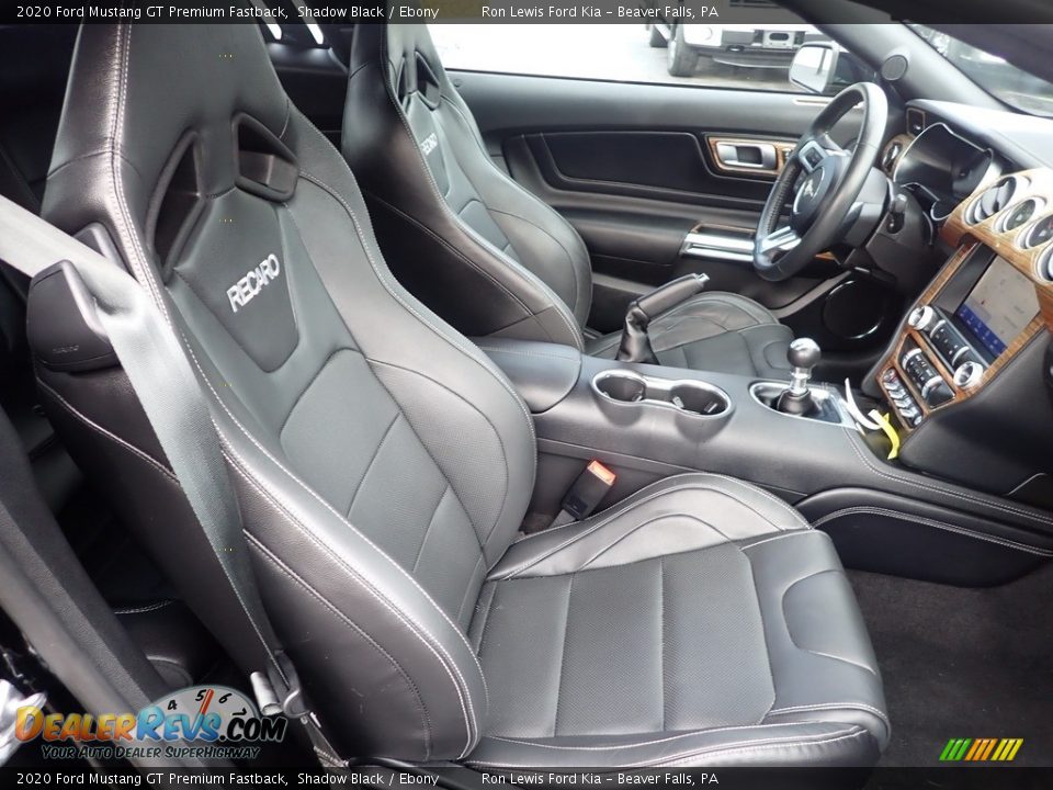 Ebony Interior - 2020 Ford Mustang GT Premium Fastback Photo #10