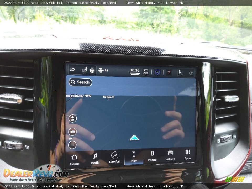 2022 Ram 1500 Rebel Crew Cab 4x4 Delmonico Red Pearl / Black/Red Photo #25