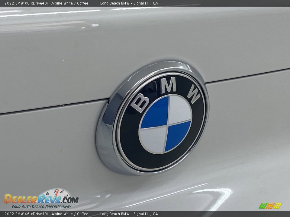 2022 BMW X6 xDrive40i Alpine White / Coffee Photo #7