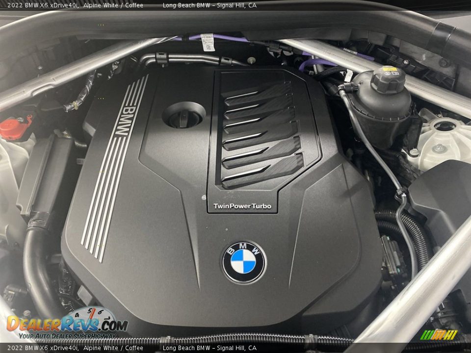 2022 BMW X6 xDrive40i Alpine White / Coffee Photo #9