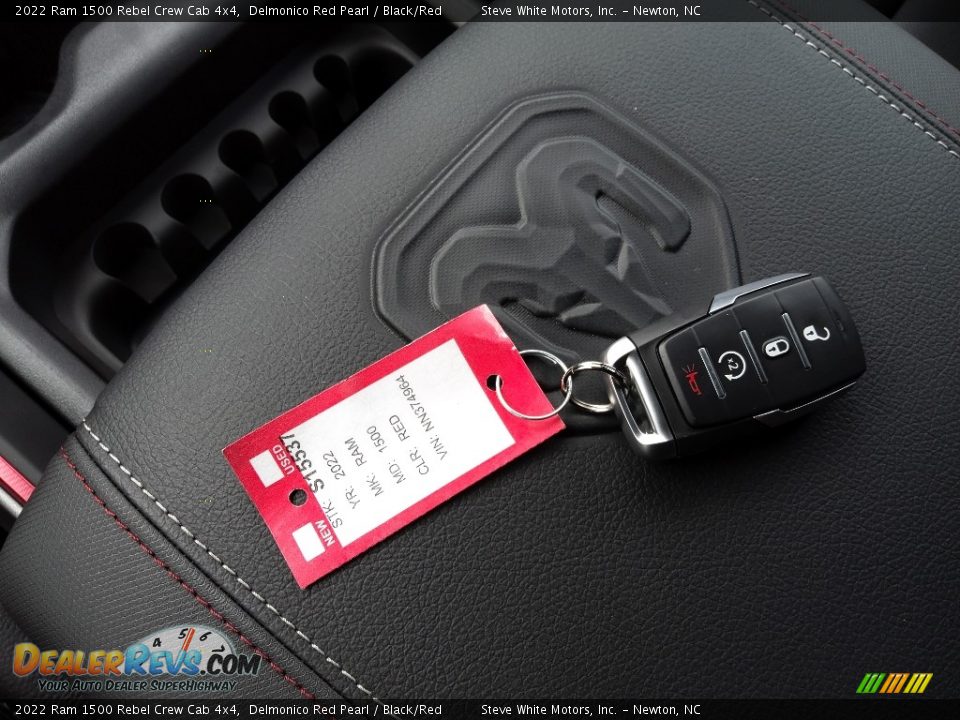 2022 Ram 1500 Rebel Crew Cab 4x4 Delmonico Red Pearl / Black/Red Photo #33