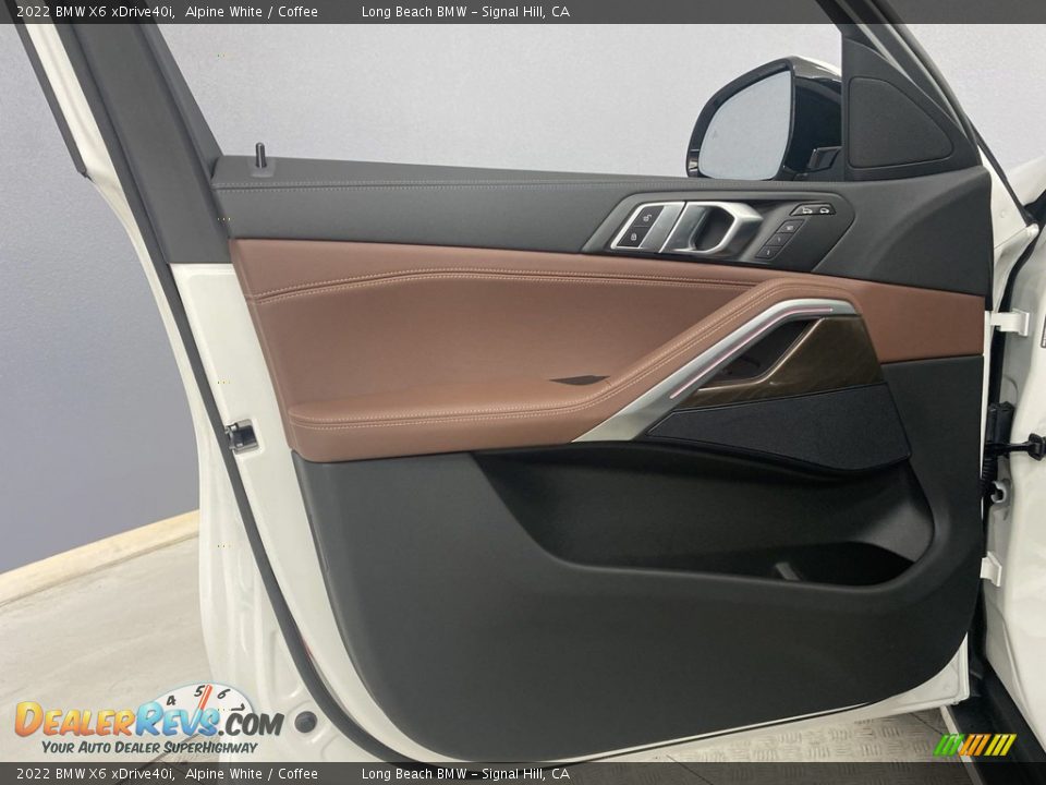 2022 BMW X6 xDrive40i Alpine White / Coffee Photo #10