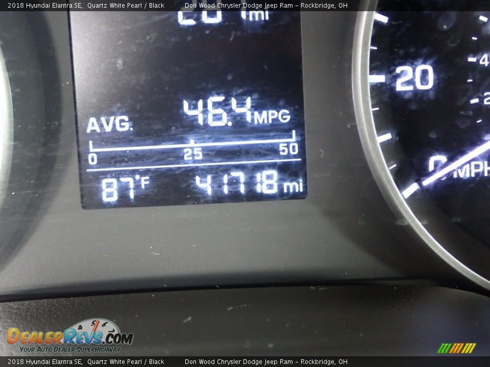 2018 Hyundai Elantra SE Quartz White Pearl / Black Photo #29