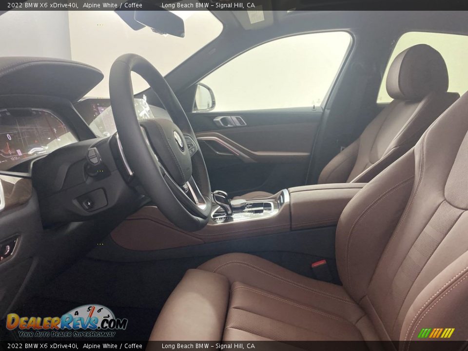 2022 BMW X6 xDrive40i Alpine White / Coffee Photo #13