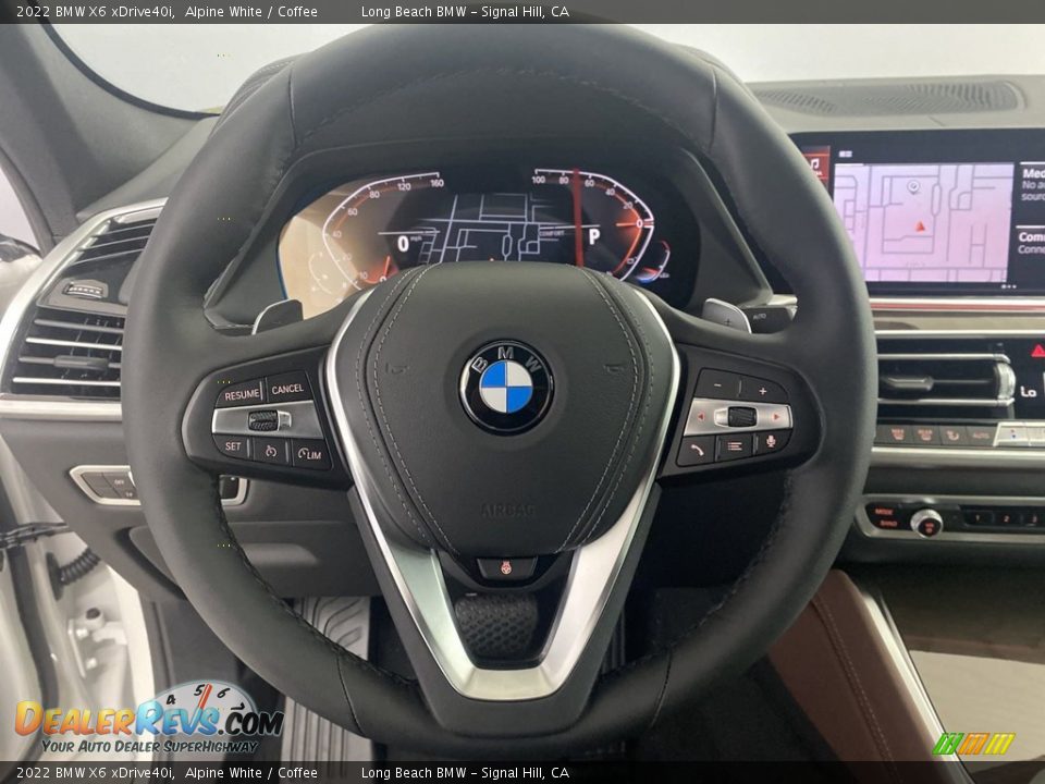 2022 BMW X6 xDrive40i Alpine White / Coffee Photo #14