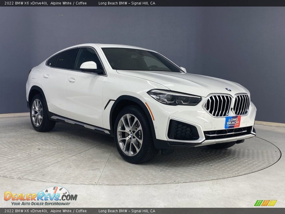 2022 BMW X6 xDrive40i Alpine White / Coffee Photo #27