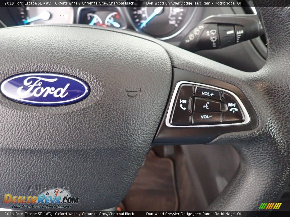 2019 Ford Escape SE 4WD Oxford White / Chromite Gray/Charcoal Black Photo #18
