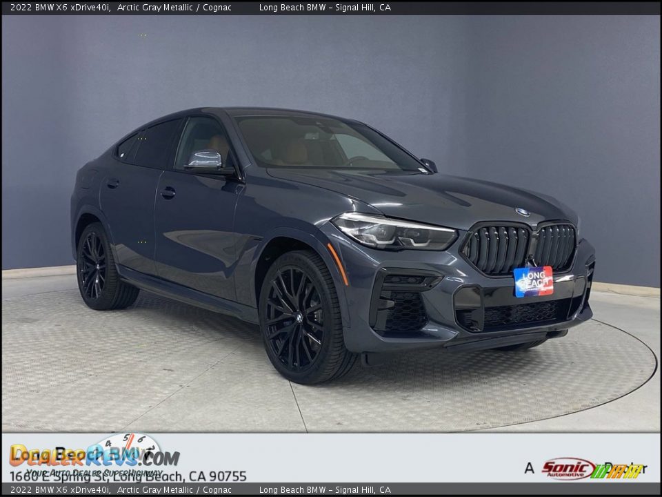 2022 BMW X6 xDrive40i Arctic Gray Metallic / Cognac Photo #1