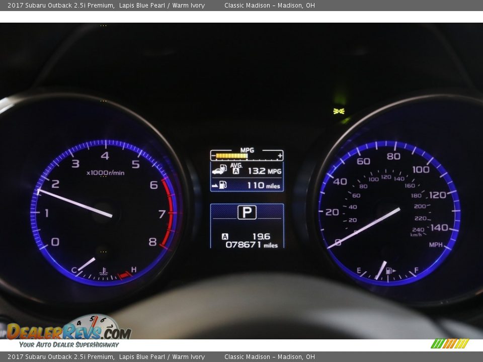 2017 Subaru Outback 2.5i Premium Lapis Blue Pearl / Warm Ivory Photo #8