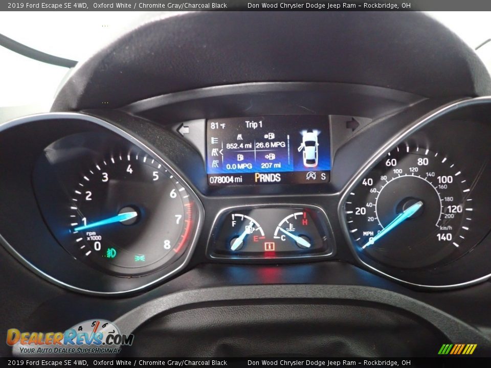 2019 Ford Escape SE 4WD Oxford White / Chromite Gray/Charcoal Black Photo #19