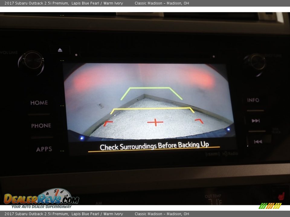 2017 Subaru Outback 2.5i Premium Lapis Blue Pearl / Warm Ivory Photo #12