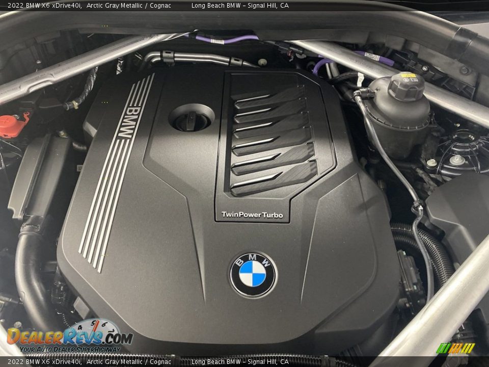 2022 BMW X6 xDrive40i Arctic Gray Metallic / Cognac Photo #9