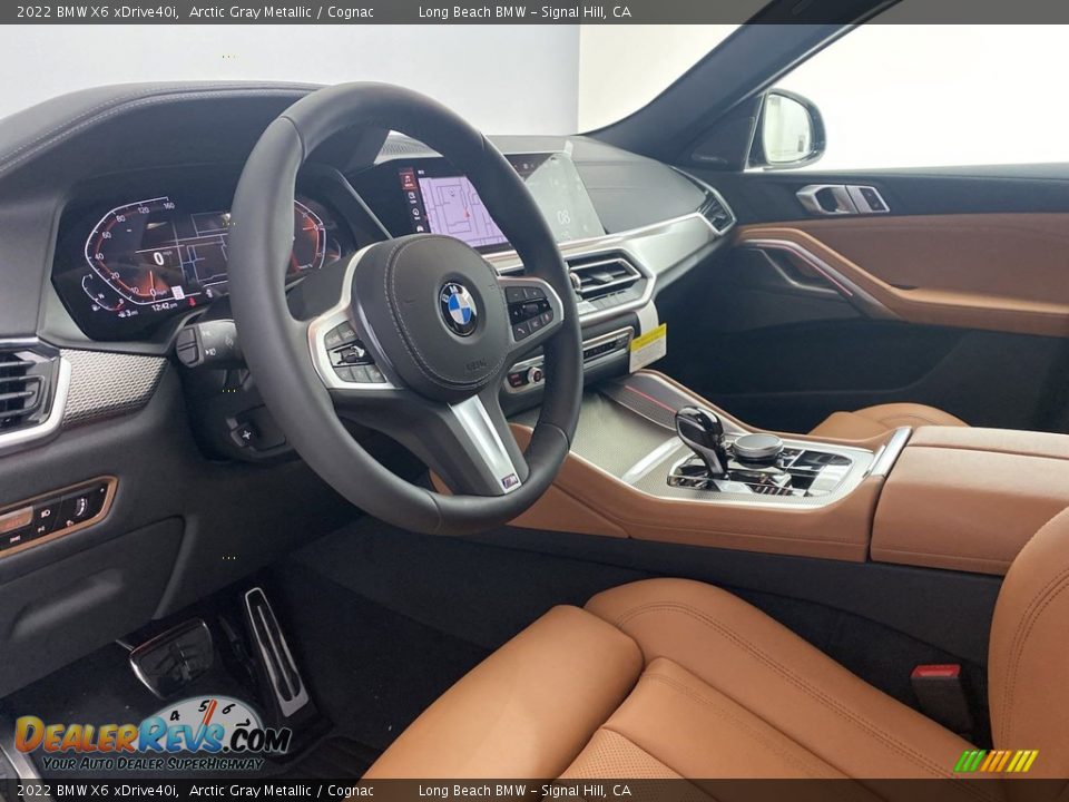 2022 BMW X6 xDrive40i Arctic Gray Metallic / Cognac Photo #12