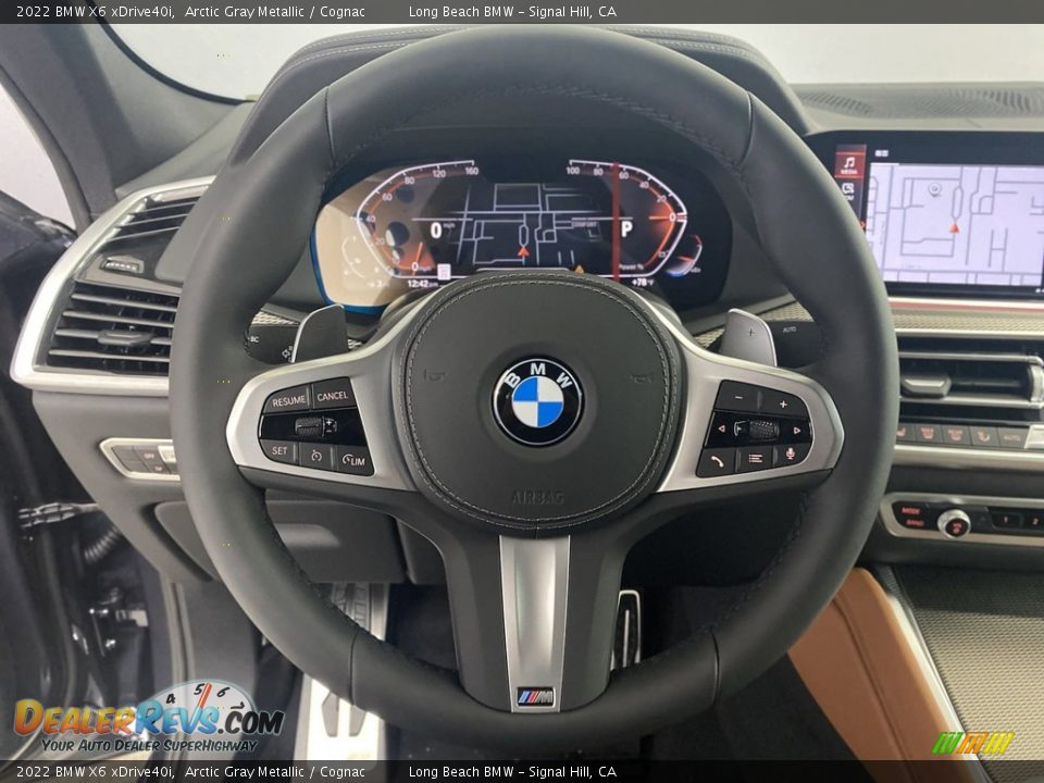 2022 BMW X6 xDrive40i Arctic Gray Metallic / Cognac Photo #14