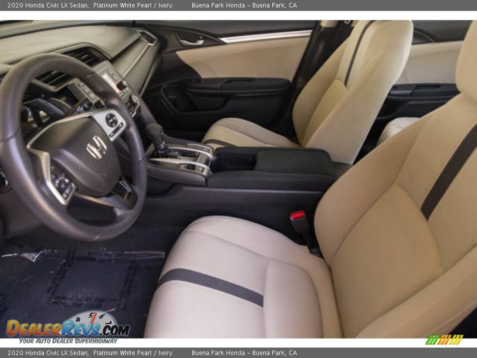 2020 Honda Civic LX Sedan Platinum White Pearl / Ivory Photo #3
