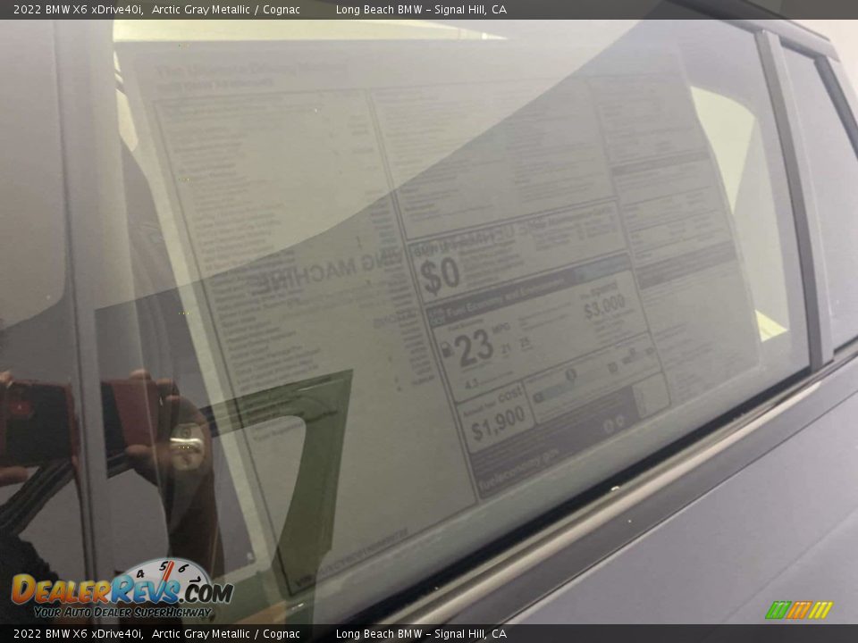 2022 BMW X6 xDrive40i Arctic Gray Metallic / Cognac Photo #25