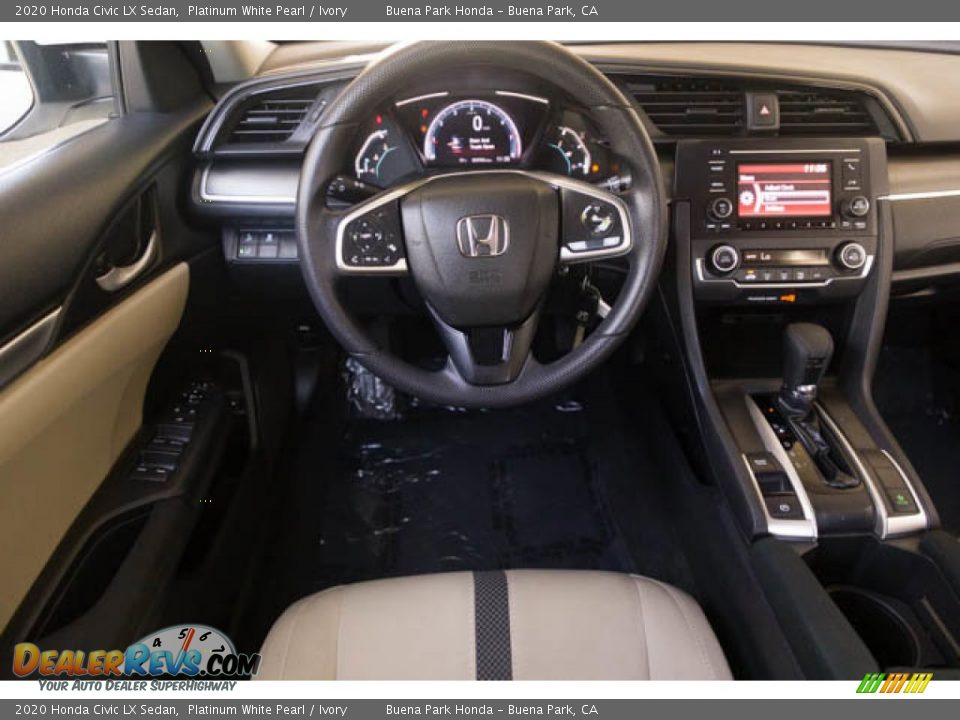 2020 Honda Civic LX Sedan Platinum White Pearl / Ivory Photo #5