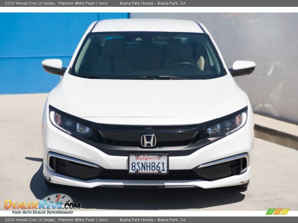 2020 Honda Civic LX Sedan Platinum White Pearl / Ivory Photo #7