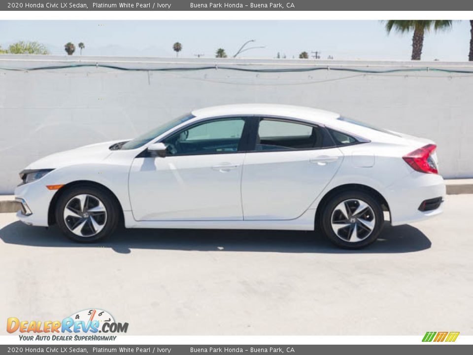 2020 Honda Civic LX Sedan Platinum White Pearl / Ivory Photo #10