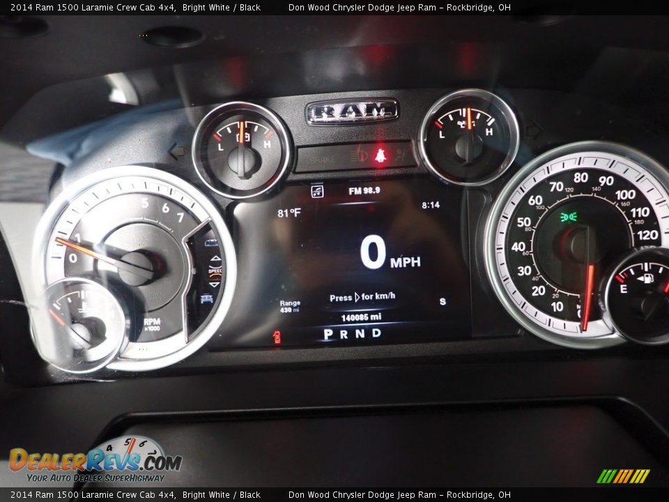 2014 Ram 1500 Laramie Crew Cab 4x4 Bright White / Black Photo #19
