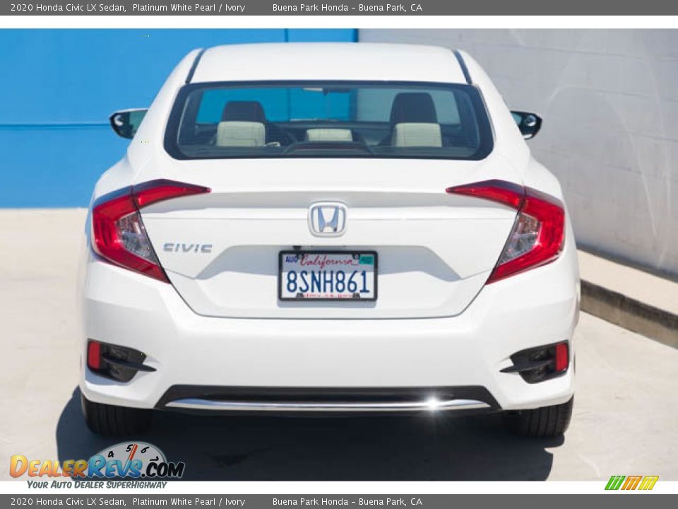 2020 Honda Civic LX Sedan Platinum White Pearl / Ivory Photo #11