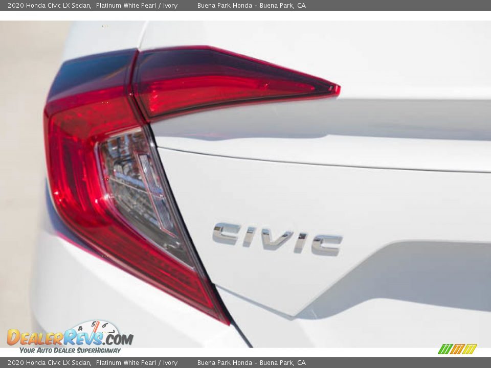 2020 Honda Civic LX Sedan Platinum White Pearl / Ivory Photo #12