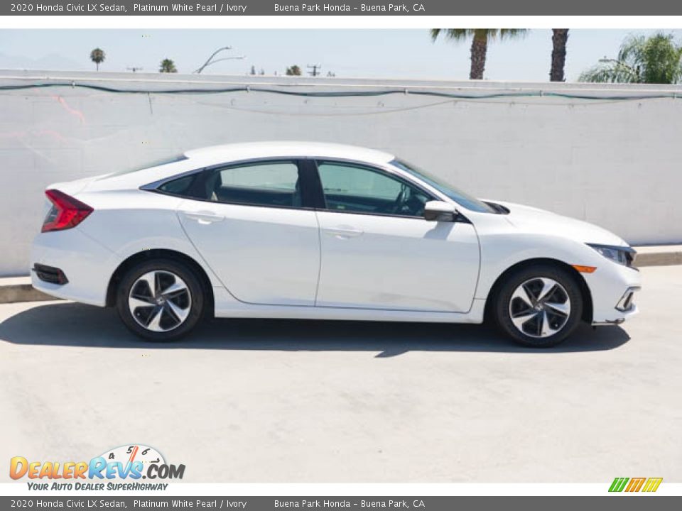 2020 Honda Civic LX Sedan Platinum White Pearl / Ivory Photo #14