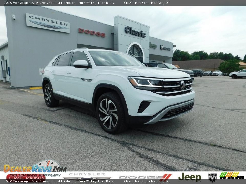 2020 Volkswagen Atlas Cross Sport SEL 4Motion Pure White / Titan Black Photo #1