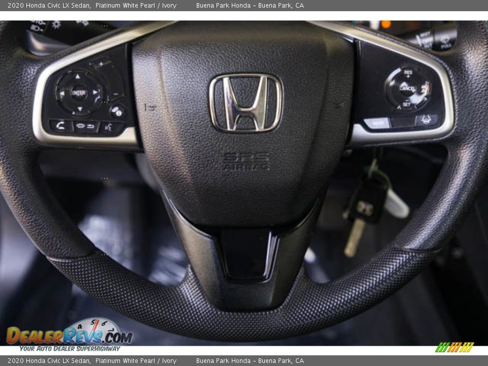 2020 Honda Civic LX Sedan Platinum White Pearl / Ivory Photo #15