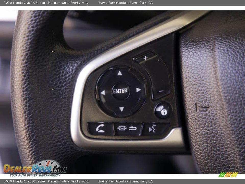 2020 Honda Civic LX Sedan Platinum White Pearl / Ivory Photo #16