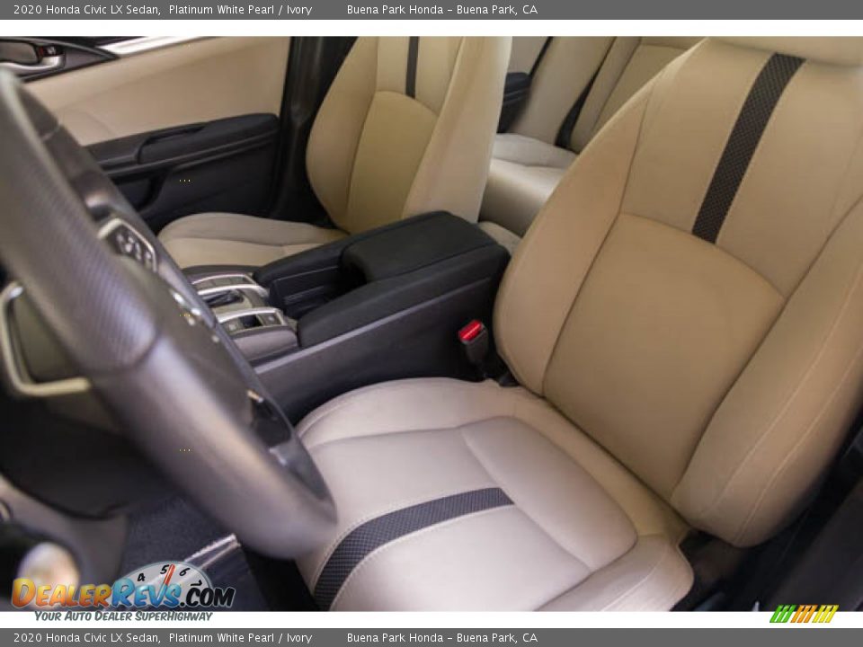2020 Honda Civic LX Sedan Platinum White Pearl / Ivory Photo #19