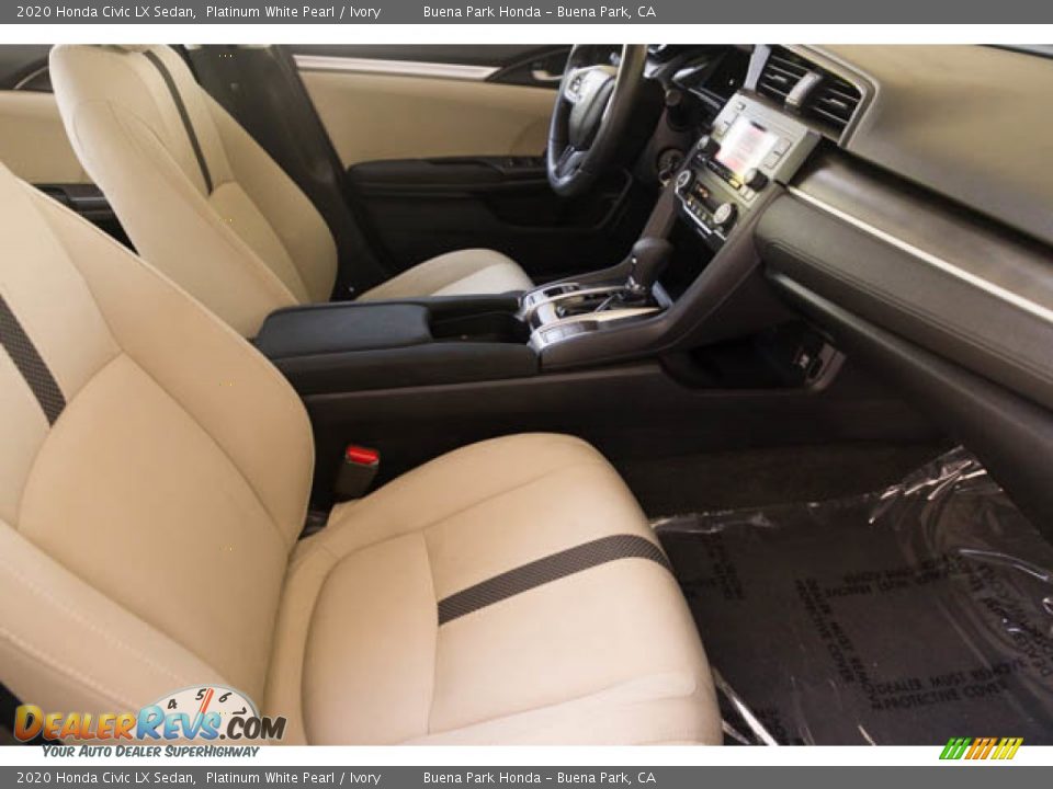 2020 Honda Civic LX Sedan Platinum White Pearl / Ivory Photo #24