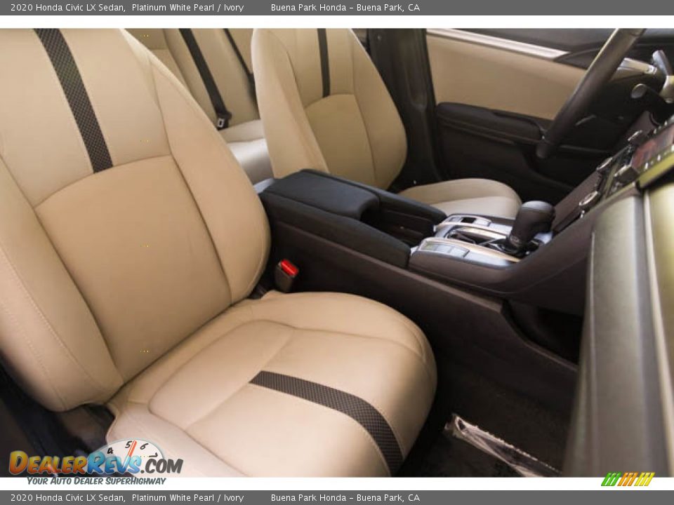 2020 Honda Civic LX Sedan Platinum White Pearl / Ivory Photo #25