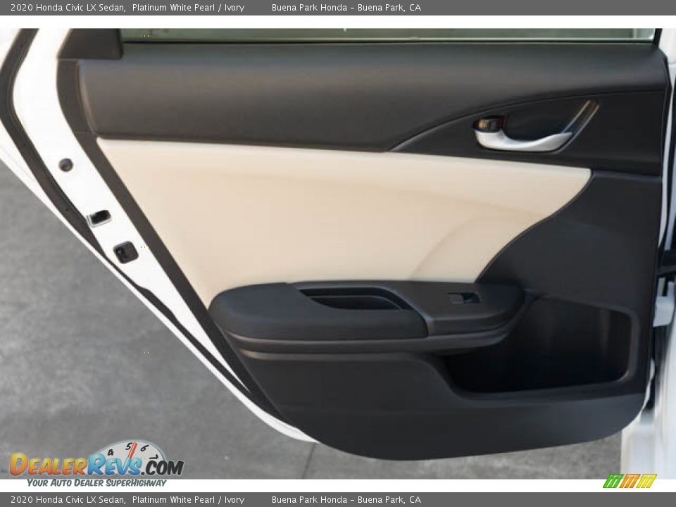2020 Honda Civic LX Sedan Platinum White Pearl / Ivory Photo #31