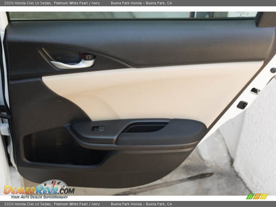 2020 Honda Civic LX Sedan Platinum White Pearl / Ivory Photo #32