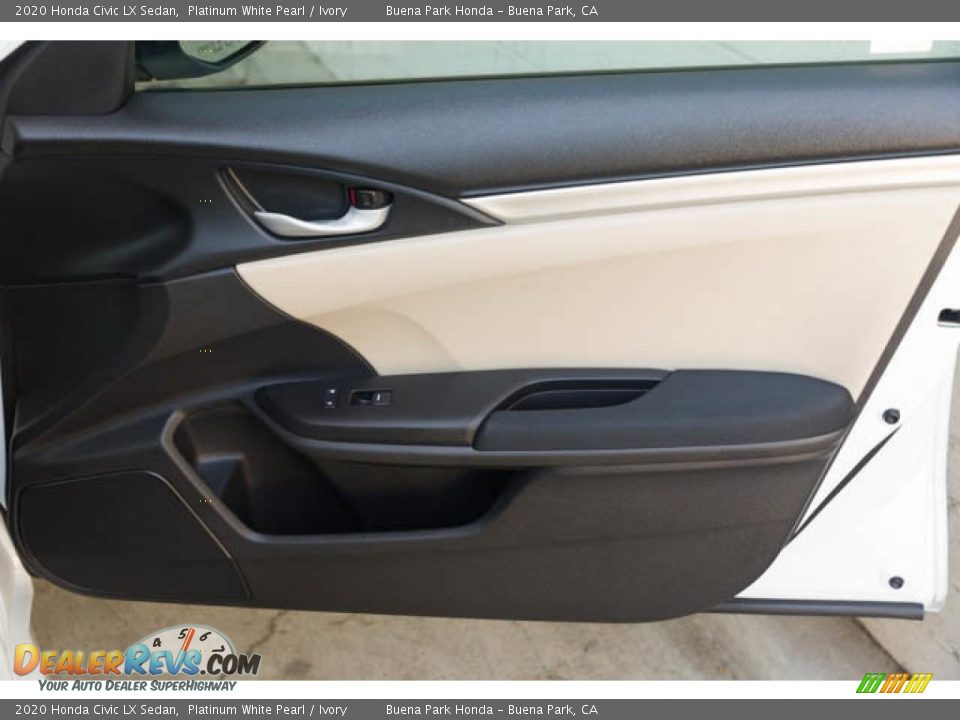 2020 Honda Civic LX Sedan Platinum White Pearl / Ivory Photo #33