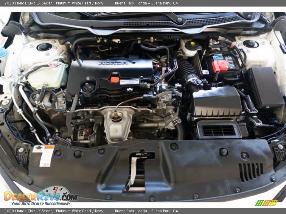 2020 Honda Civic LX Sedan Platinum White Pearl / Ivory Photo #34