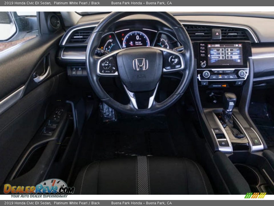 2019 Honda Civic EX Sedan Platinum White Pearl / Black Photo #5