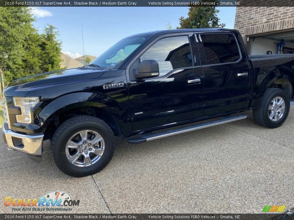 2016 Ford F150 XLT SuperCrew 4x4 Shadow Black / Medium Earth Gray Photo #6