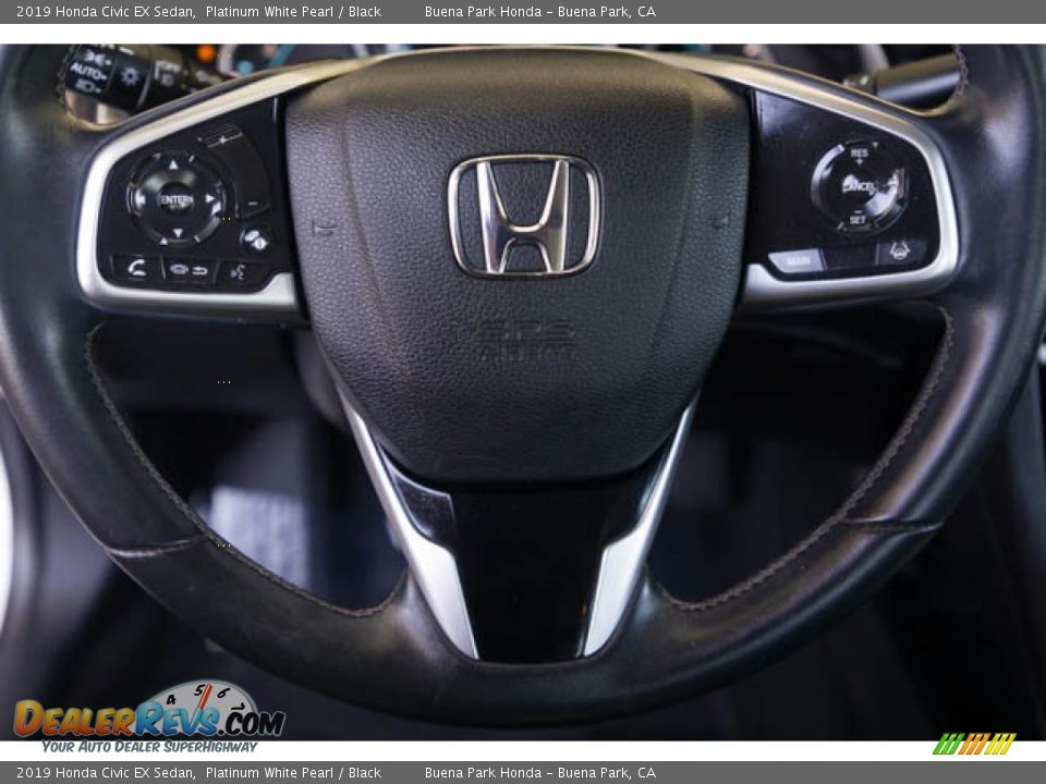 2019 Honda Civic EX Sedan Platinum White Pearl / Black Photo #13