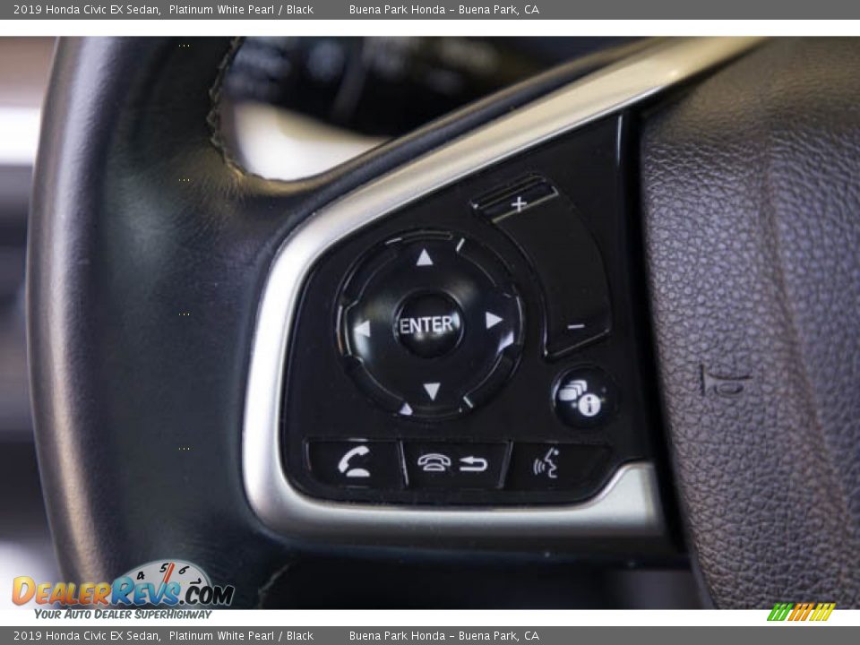2019 Honda Civic EX Sedan Platinum White Pearl / Black Photo #14