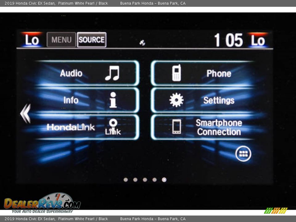 2019 Honda Civic EX Sedan Platinum White Pearl / Black Photo #26
